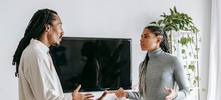 Couple having a fight over their intimacy issues.