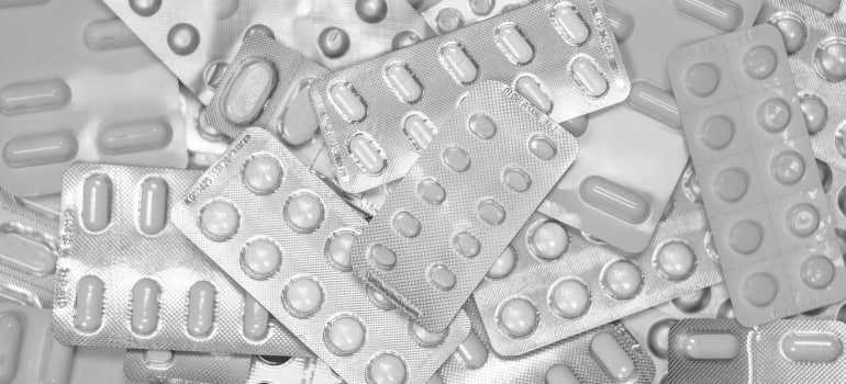 A pile of medications.