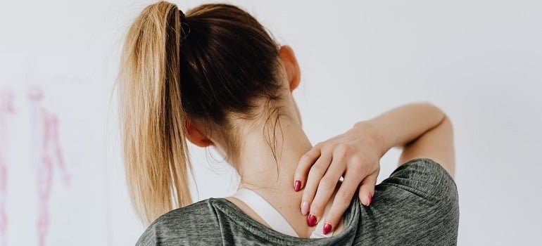 Woman with chronic back pain in need of prescription medication.