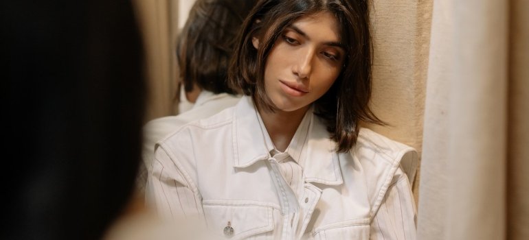 a woman trying to deal with grief and loss while in recovery