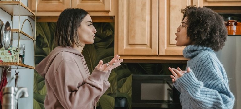 two women arguing, representing preparing for a loved one's return from PA rehab
