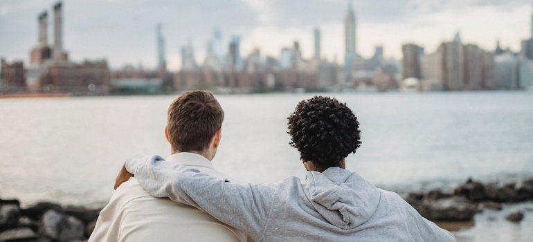 two buddies hanging out