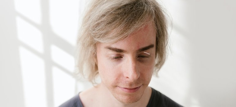 person undergoing an acupuncture treatment