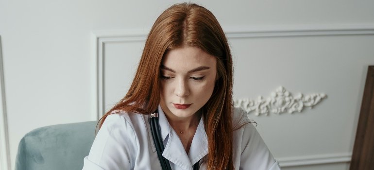 a doctor in her office