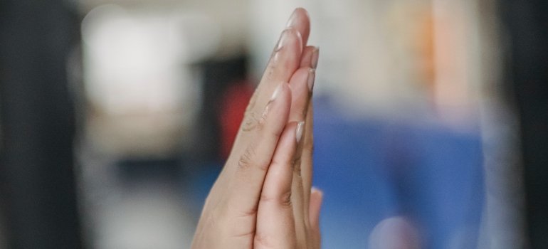 two hands joined together