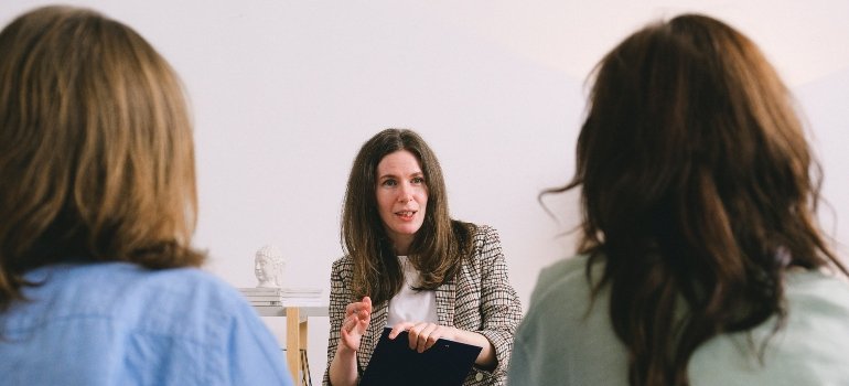 two people attending a counseling session