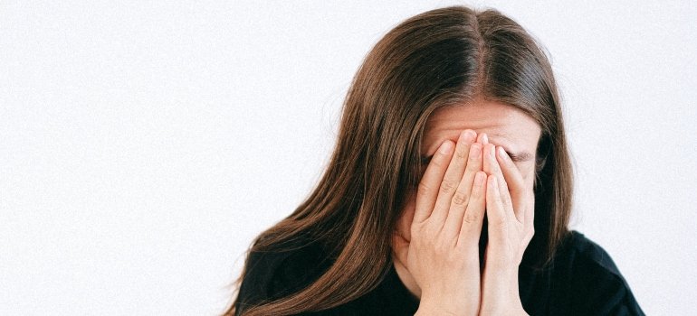 a stressed-out person