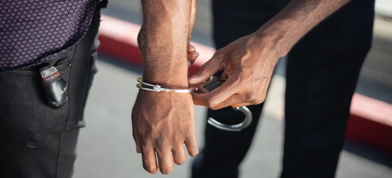 a person being arrested