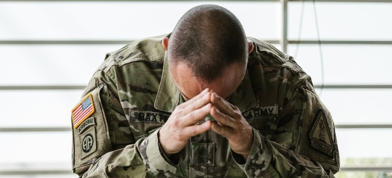 a person struggling with PTSD
