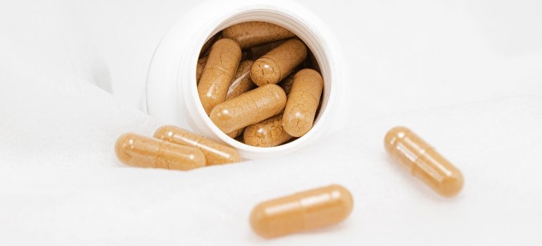 a bottle of supplements