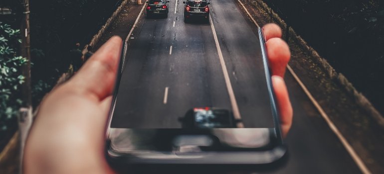 person holding a mobile phone