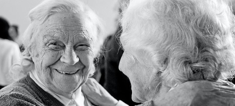 Substance abuse in elderly population, shared problem of two woman.