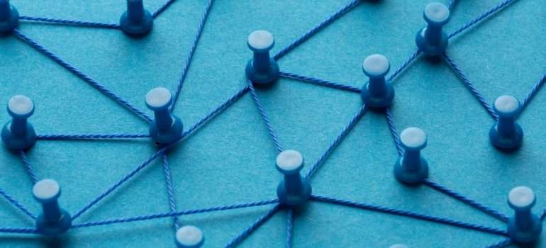 a group of pins connected 