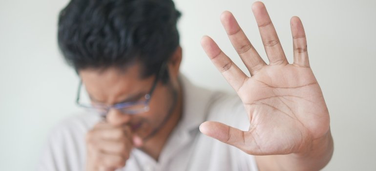 a man that is having cardiovascular problems