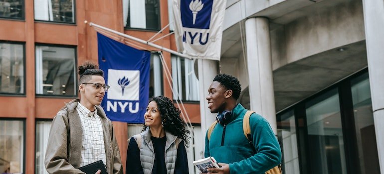 In lectures you can learn how and why can meth kill you. Students in campus, after lecture about meth addiction.