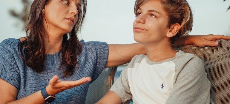 mother talking to her son about marijuana legalization in PA