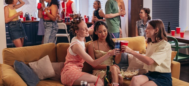 people having fun at a party