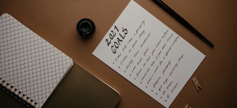 Write short-term goals or long-term objectives in your journey to sobriety.