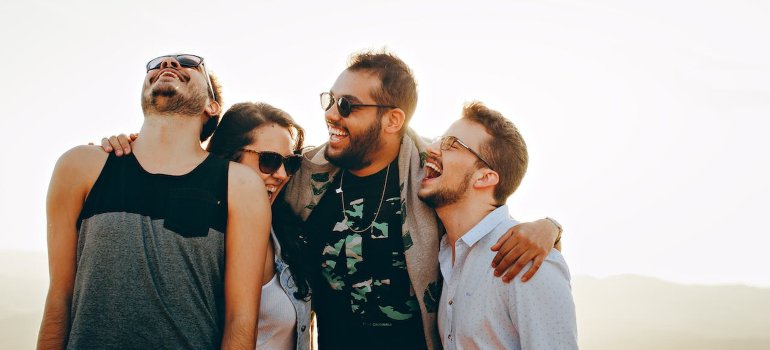 people embracing each other