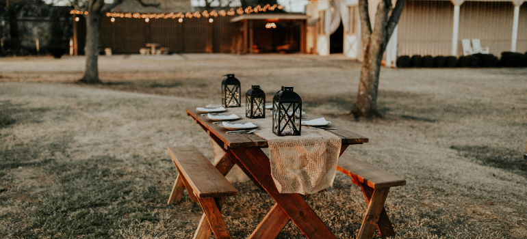 a set up table ready to host some people