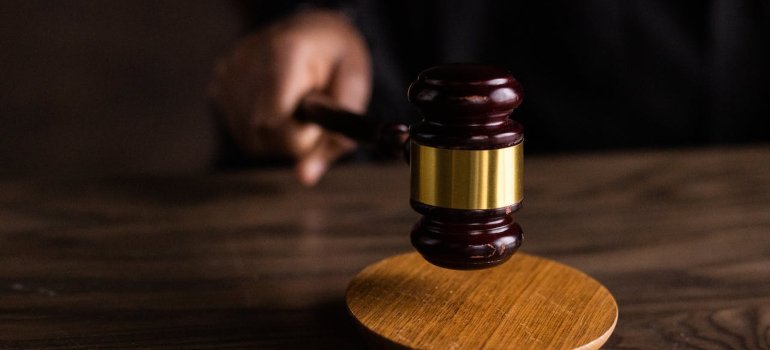 a judge with a gavel