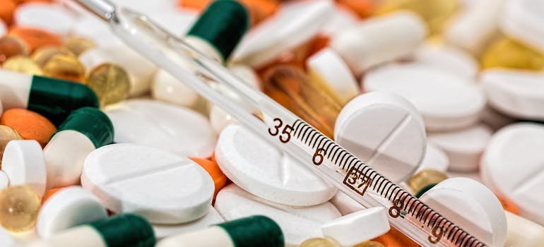 thermometer on pills