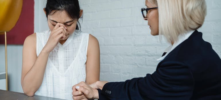 Young Woman Talking to a Therapist.