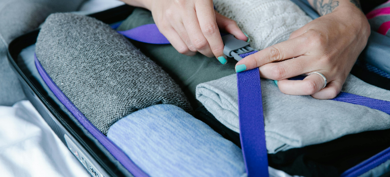 a woman packing for Scranton PA Rehab