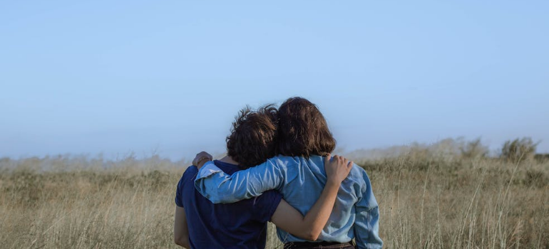 two people hugging in rehab in Scranton PA