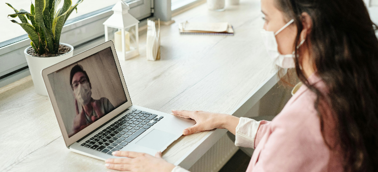 a girl having a talk with a doctor