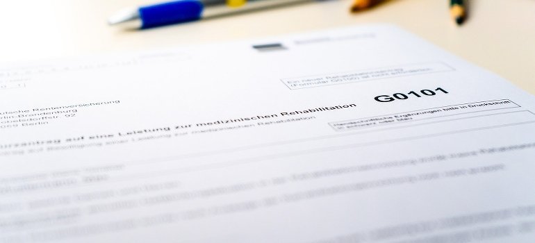 Insurance document application.