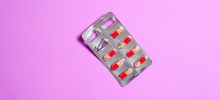 A blister of pills