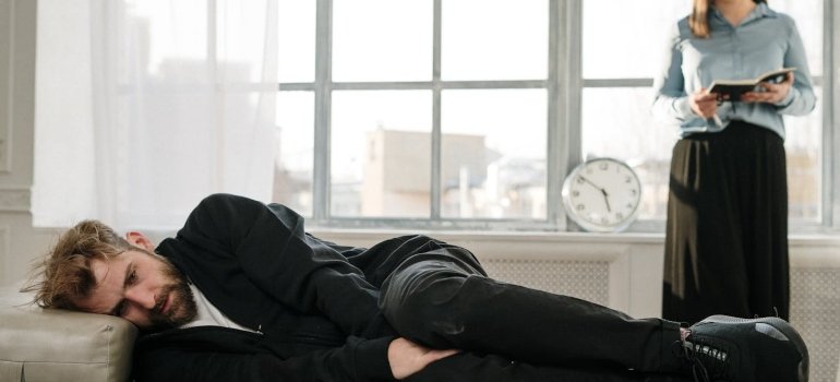 a man talking to a therapist about the Effects of Long-Term Substance Abuse on Physical Health