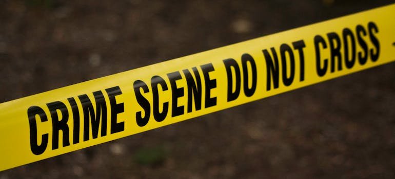 Crime scene police tape.