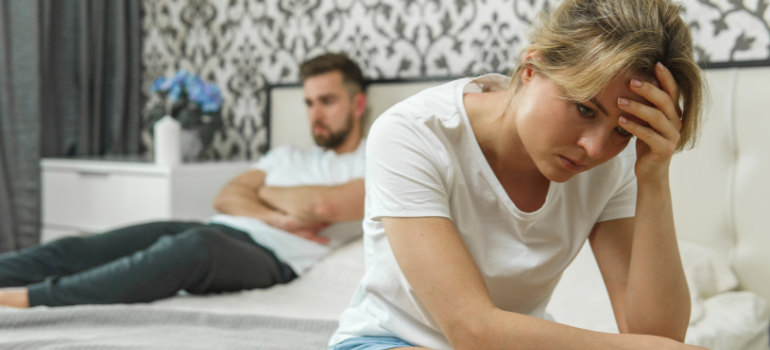 a couple fighting and wondering can two addicts have a healthy relationship