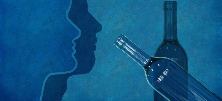 a drawing of people drinking 