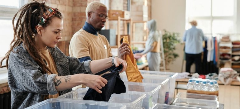 People volunteering and celebrating Pride while sober