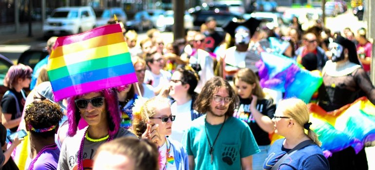 People celebrating Pride while sober