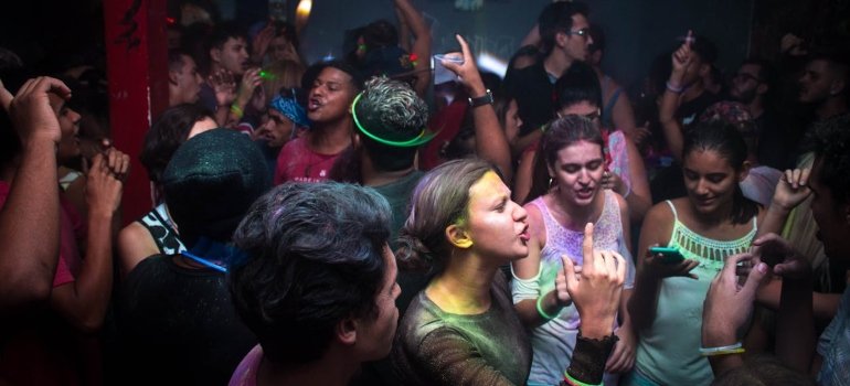 young people clubbing 