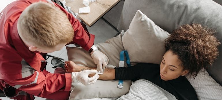 A woman going through withdrawal