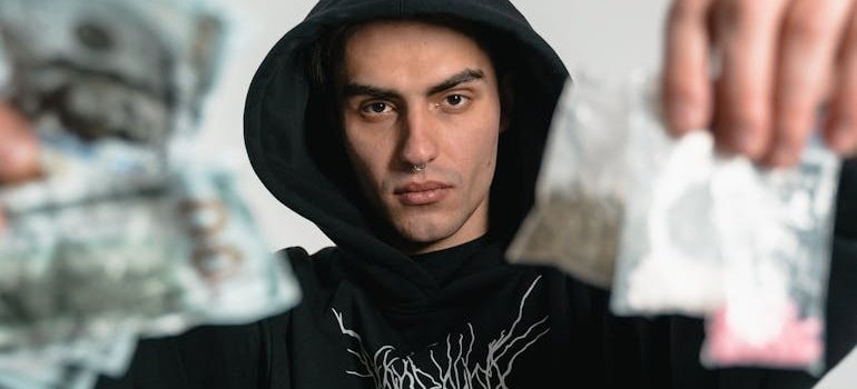 An image of a person showing the addictiveness of OxyContin