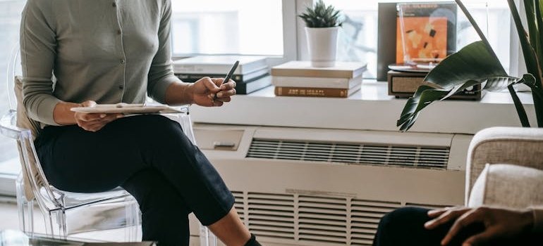 Woman doing a psych assessment.