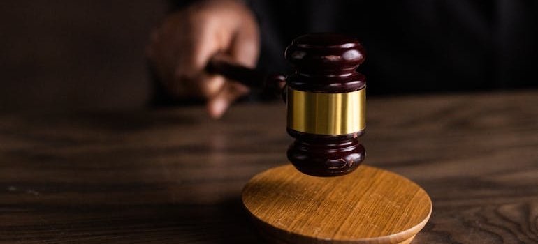 Judge holding a gavel.