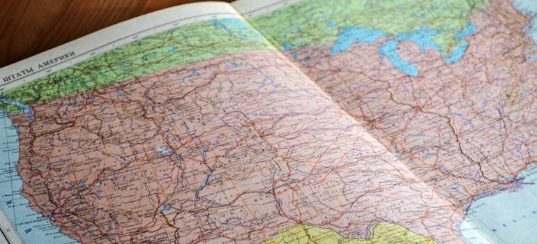 Map of the United States.