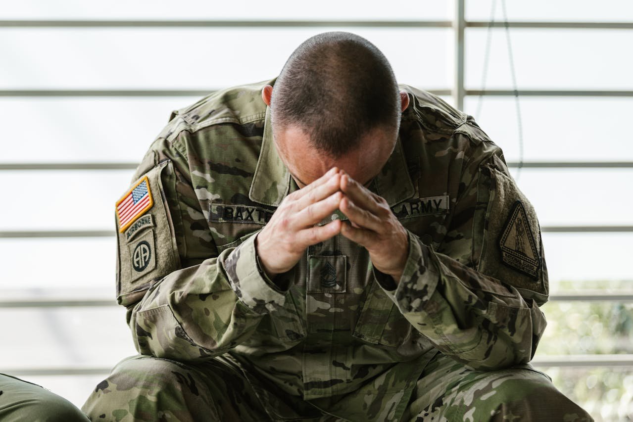 Veteran worrying about transition from military to civilian life.