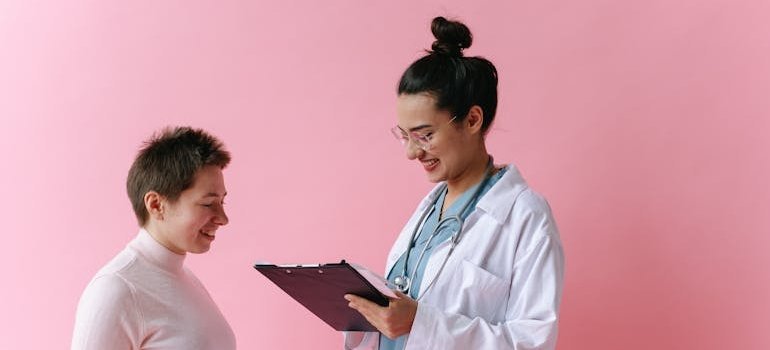 Woman talking to a doctor while choosing OTP program.