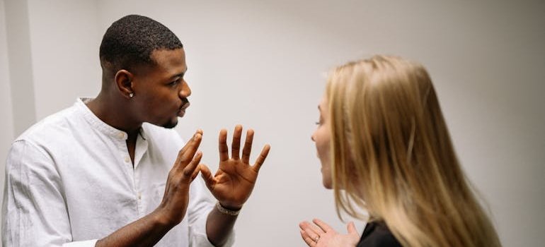 Couple fighting about Klonopin and alcohol use.