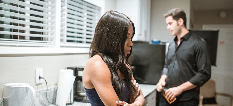 Couple talking about lifestyle changes to support recovery.