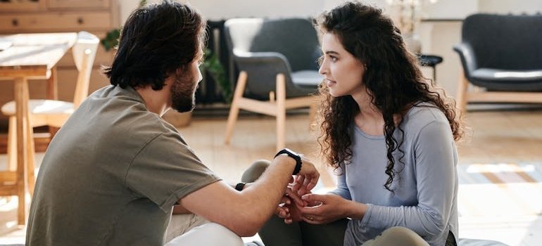 Man trying to confront an alcoholic loved one.