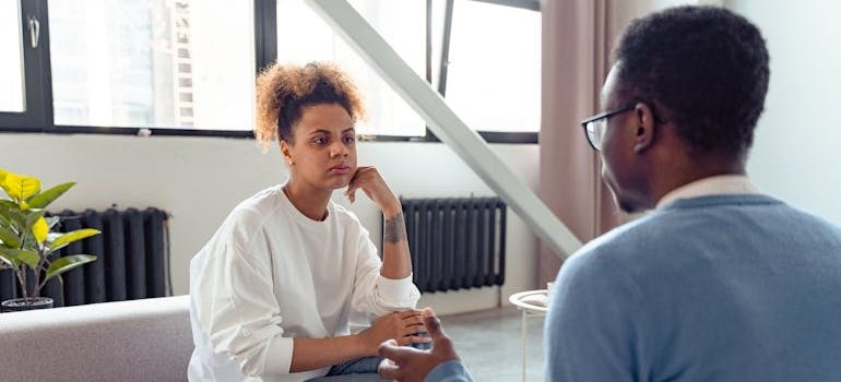 Man trying to confront an alcoholic loved one.